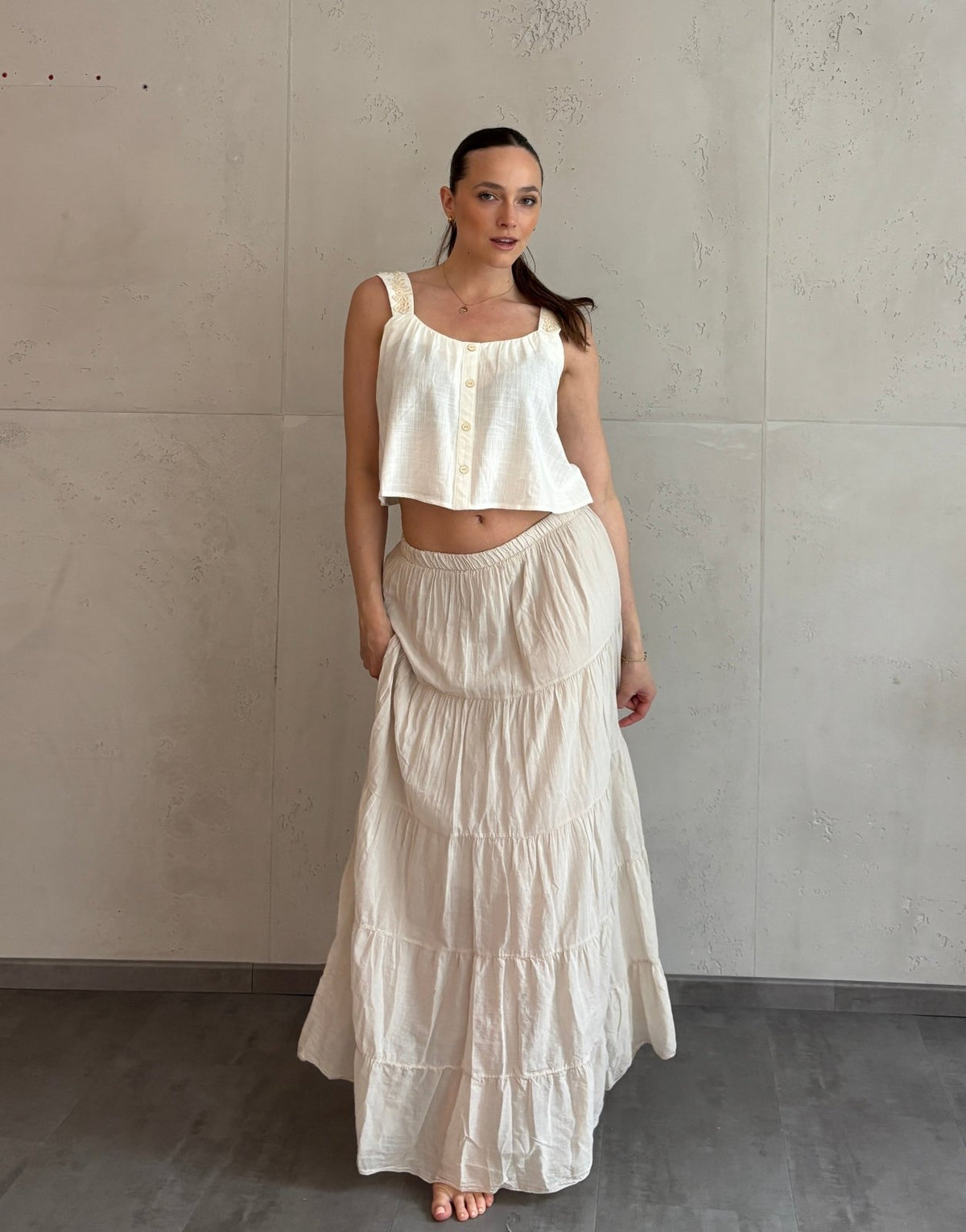 Maxi Rock aus Baumwolle – Sommerliebling mit Stufendesign - Switch - Fashion