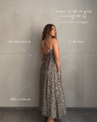 Maxikleid mit X-Rücken und Spaghettiträgern in Leo - Switch-Fashion