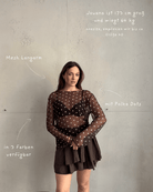 Mesh - Langarmshirt mit Polka Dots - Switch - Fashion
