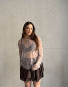 Mesh - Langarmshirt mit Polka Dots - Switch - Fashion