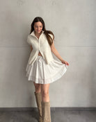 Mini - Baumwollrock mit Layer - Detail – 100% Baumwolle - Switch - Fashion