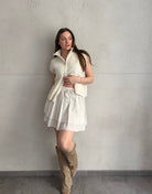 Mini - Baumwollrock mit Layer - Detail – 100% Baumwolle - Switch - Fashion