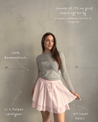 Mini - Baumwollrock mit Layer - Detail – 100% Baumwolle - Switch - Fashion