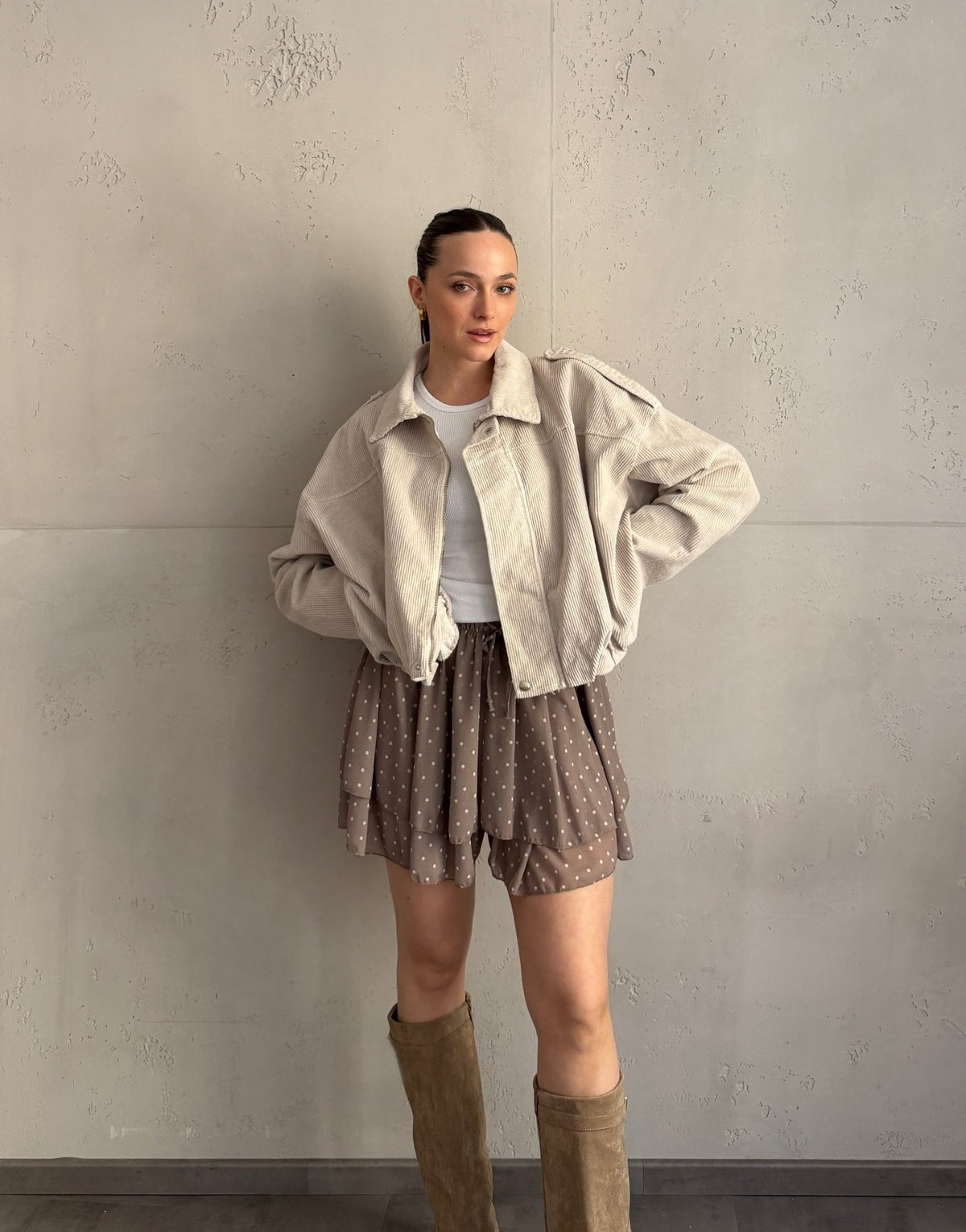 Mini - Skort mit Punktemuster - Switch - Fashion
