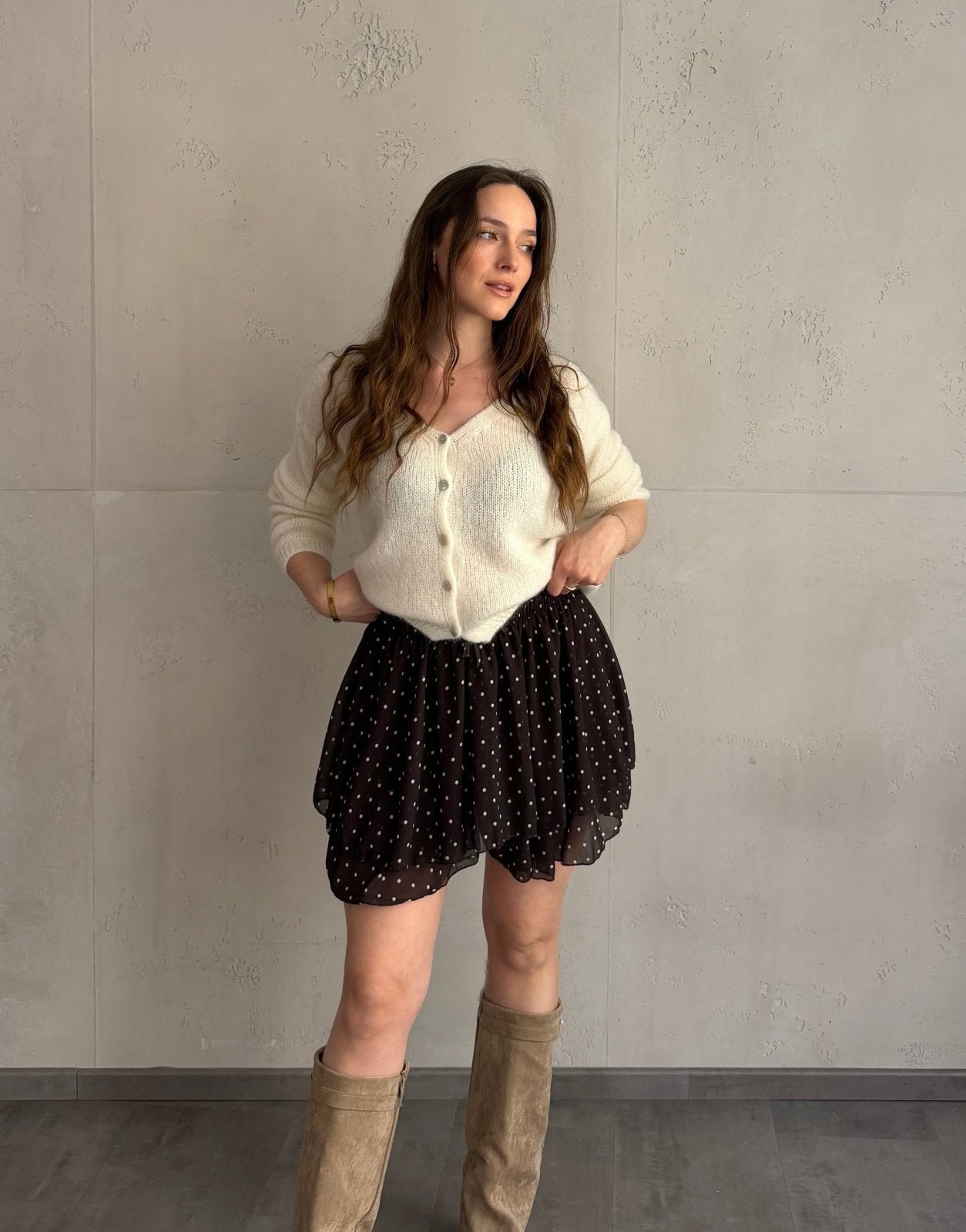 Mini - Skort mit Punktemuster - Switch - Fashion