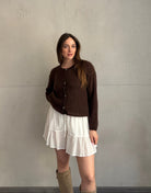 Mohair Strickjacke mit Rundhals - Switch - Fashion