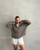 Mohair Zip-Strickjacke 80% mit Stehkragen - Switch-Fashion