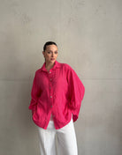 Musselin - Bluse mit Längs - Streifen - Switch - Fashion