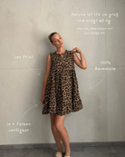 Musselin Leo Minikleid mit Rüschenkragen – Ärmellos - Switch-Fashion