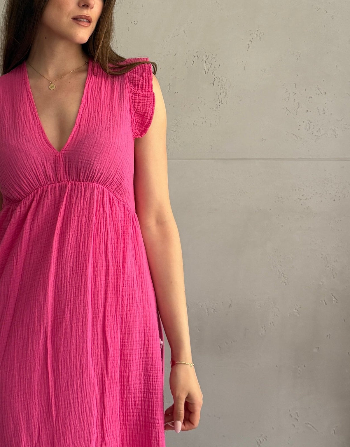 Musselin Maxikleid mit Rückenausschnitt uni – Fließend, leicht, sommerlich - Switch - Fashion