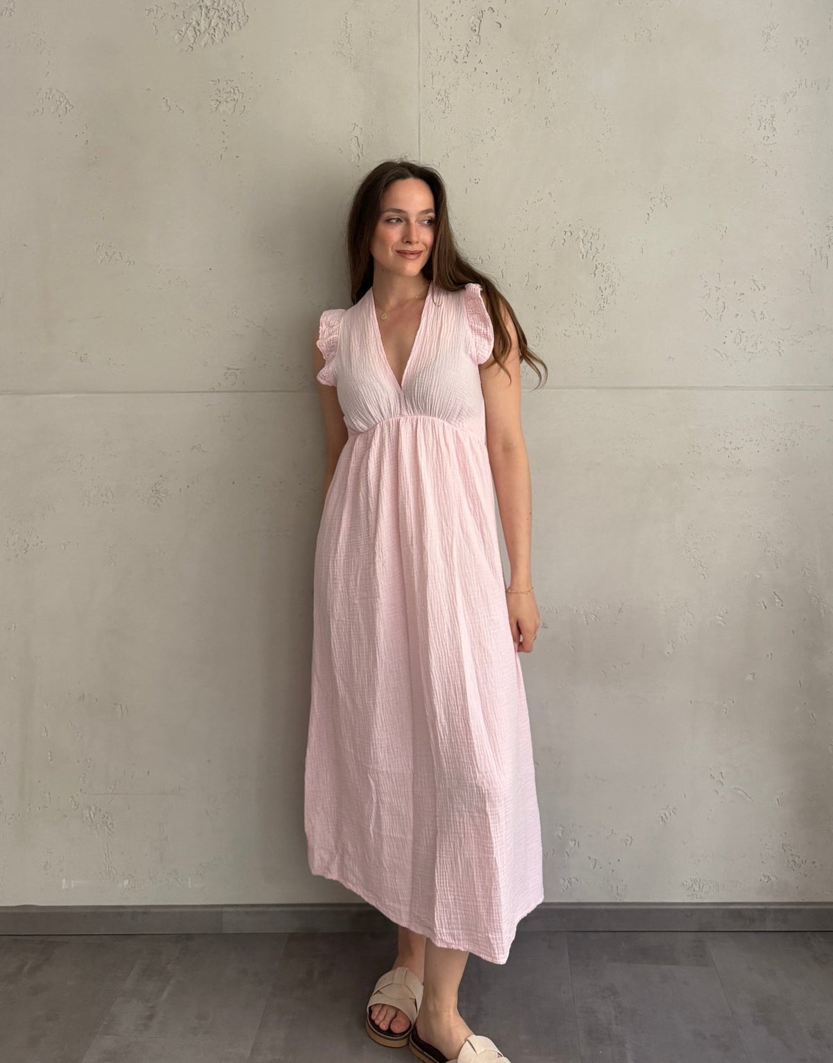 Musselin Maxikleid mit Rückenausschnitt uni – Fließend, leicht, sommerlich - Switch - Fashion