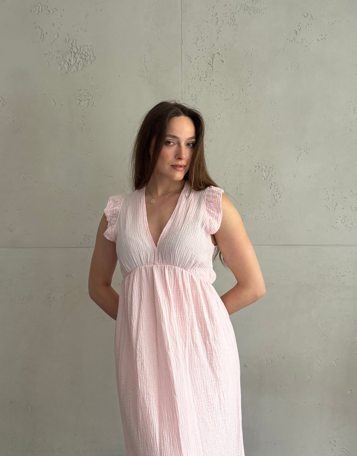 Musselin Maxikleid mit Rückenausschnitt uni – Fließend, leicht, sommerlich - Switch - Fashion