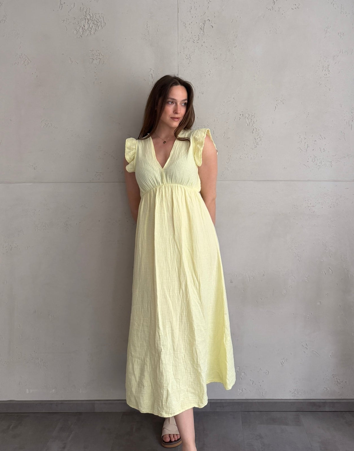 Musselin Maxikleid mit Rückenausschnitt uni – Fließend, leicht, sommerlich - Switch - Fashion