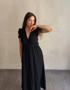 Musselin Maxikleid mit Rückenausschnitt uni – Fließend, leicht, sommerlich - Switch - Fashion