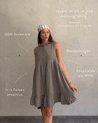 Musselin Minikleid mit Rüschenkragen – Ärmellos, Uni - Switch-Fashion
