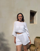 Musselin Set – Longsleeve & Shorts aus 100% Baumwolle - Switch-Fashion