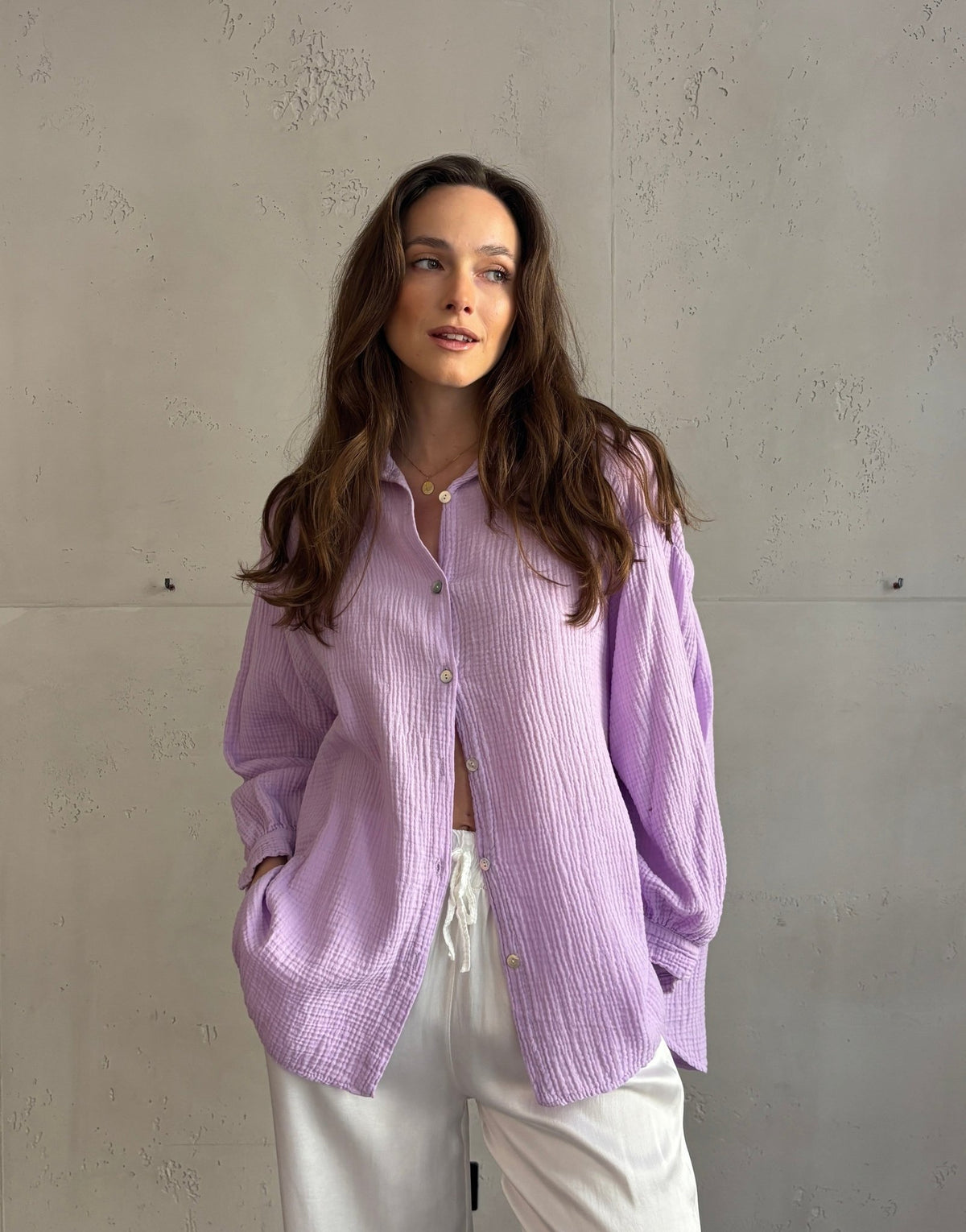 Musselinbluse Kurz