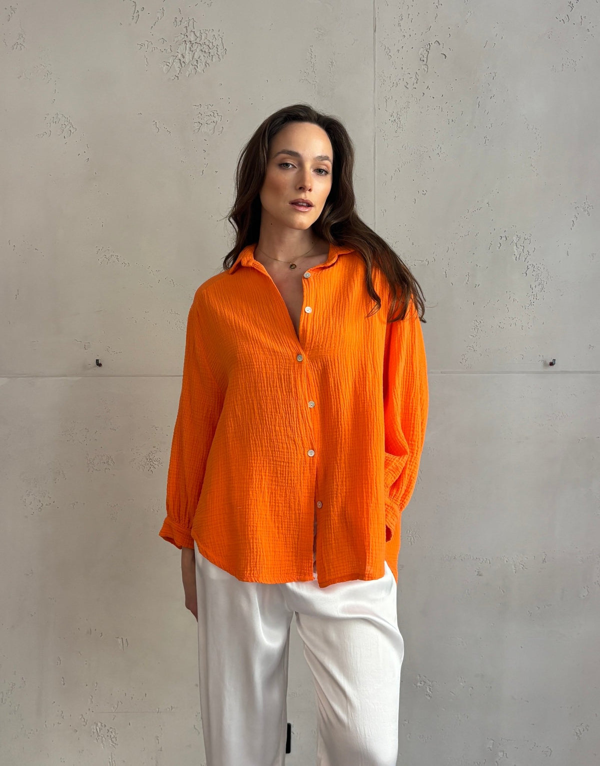 Musselinbluse Kurz
