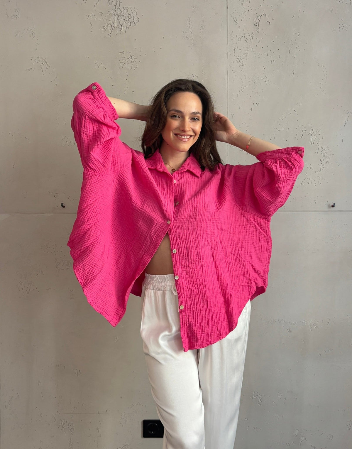 Musselinbluse Kurz