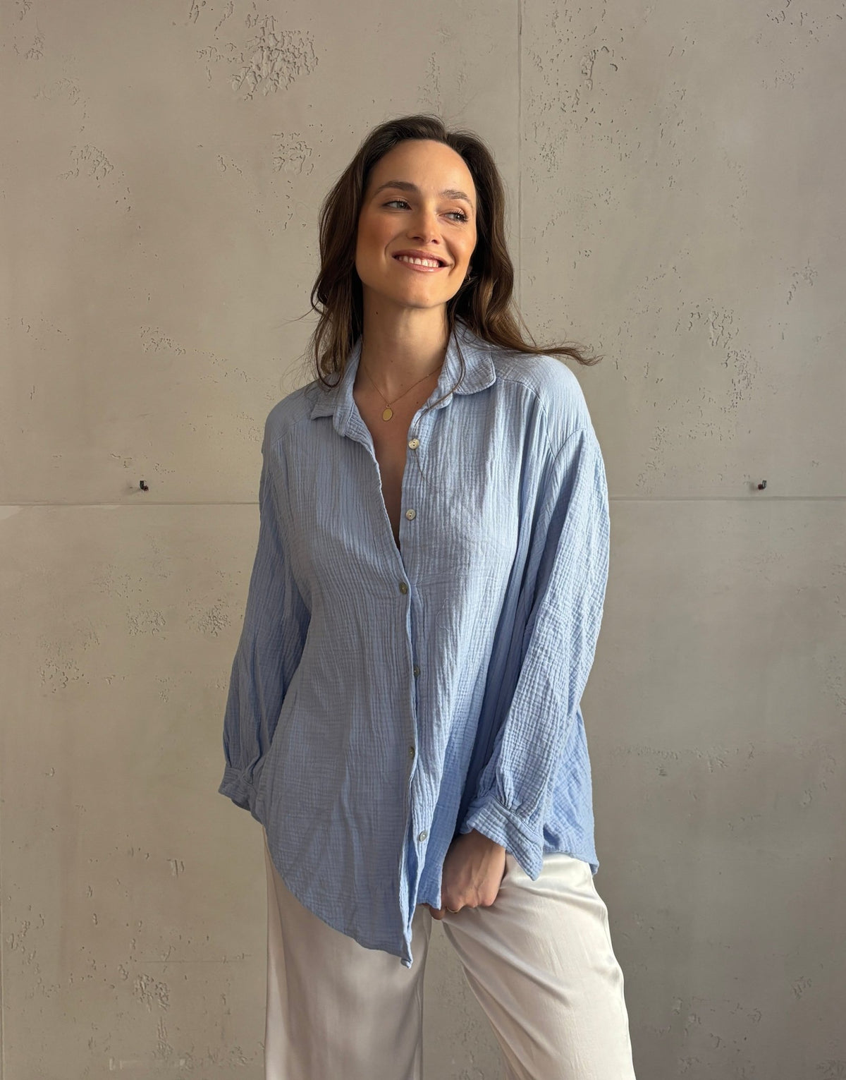Musselinbluse Kurz