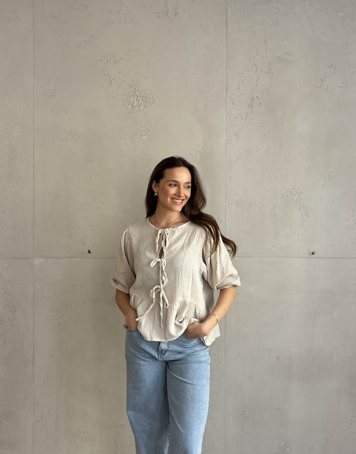 Musselinbluse zum Binden - Switch - Fashion