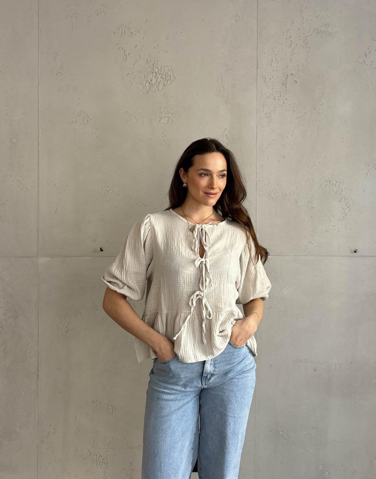 Musselinbluse zum Binden - Switch - Fashion