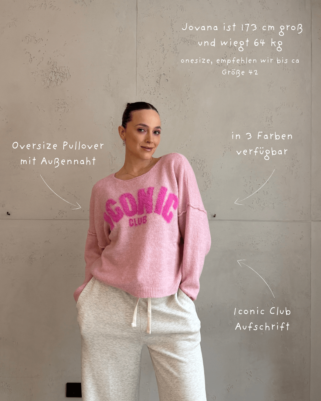 Oversize Pullover "ICONIC" mit Außennaht - Switch - Fashion