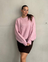 Oversize-Pullover mit weitem Ärmel und Bündchen