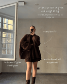 Oversize Strickjacke mit Außennaht - Switch - Fashion