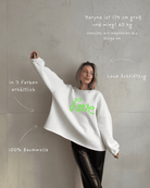 Oversize Sweatshirt mit Love Stickerei - Switch - Fashion