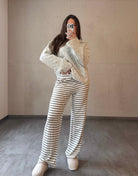 Oversize Zopfstrick Pullover mit leicht ausgestelltem Arm - Switch - Fashion