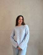 Oversize Zopfstrick Pullover mit leicht ausgestelltem Arm - Switch - Fashion