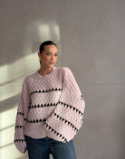 Oversized Pullover mit geometrischem Muster - Switch - Fashion