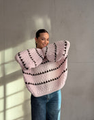 Oversized Pullover mit geometrischem Muster - Switch - Fashion