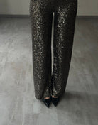 Pailettenhose mit Gold - Details - Switch - Fashion