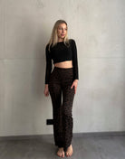 Pilates Leo Leggings mit ausgestelltem Bein - Switch - Fashion