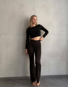 Pilates Leo Leggings mit ausgestelltem Bein - Switch - Fashion