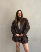 Polka Dot Kurzjacke mit hohem Kragen – Gefüttert, 100% Baumwolle - Switch - Fashion