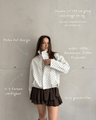 Polka Dot Kurzjacke mit hohem Kragen – Gefüttert, 100% Baumwolle - Switch - Fashion