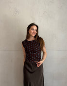 Polka Dot Mesh Top mit Untershirt – Figurbetont & tailliert - Switch - Fashion