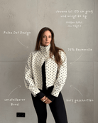 Polka Dot Windjacke mit Stehkragen & verstellbarem Bund – Beige - Switch - Fashion
