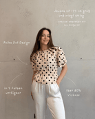 Polka Dots Bluse mit Kurzarm – Tailliert durch Gummibund - Switch - Fashion