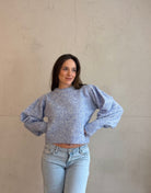 Puffärmel Pullover aus Viskose - Mix - Switch - Fashion