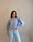 Puffärmel Pullover aus Viskose - Mix - Switch - Fashion