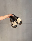 Schlappen mit gewebtem Riemen in Wildleder - Optik - Switch - Fashion