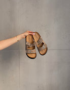 Schlappen mit Strass und Doppelriemen - Switch - Fashion