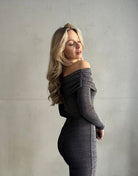 Schulterfreier Lurex Body - Switch - Fashion