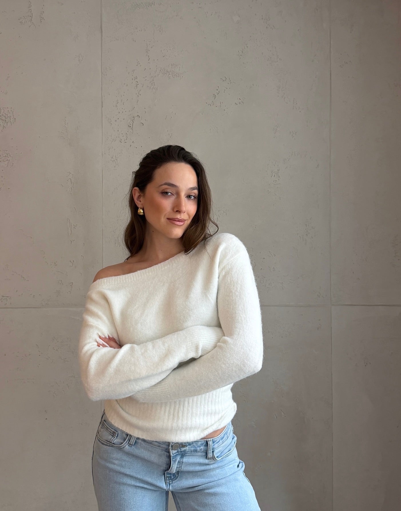 Schulterfreier Pullover Eng & Tailliert - Switch - Fashion