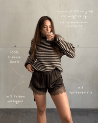 Shorts mit Spitzenabschluss in Uni