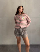 Shorts mit Spitzenabschluss in Uni - Switch-Fashion
